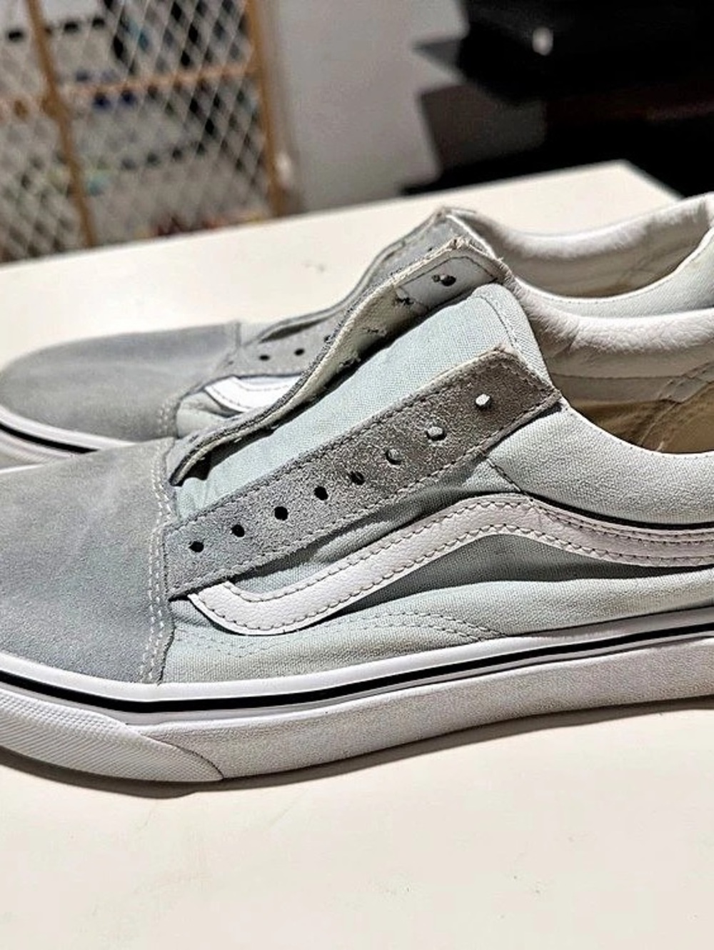 Vans Old Skool Gray & White Sneakers men US 7.5